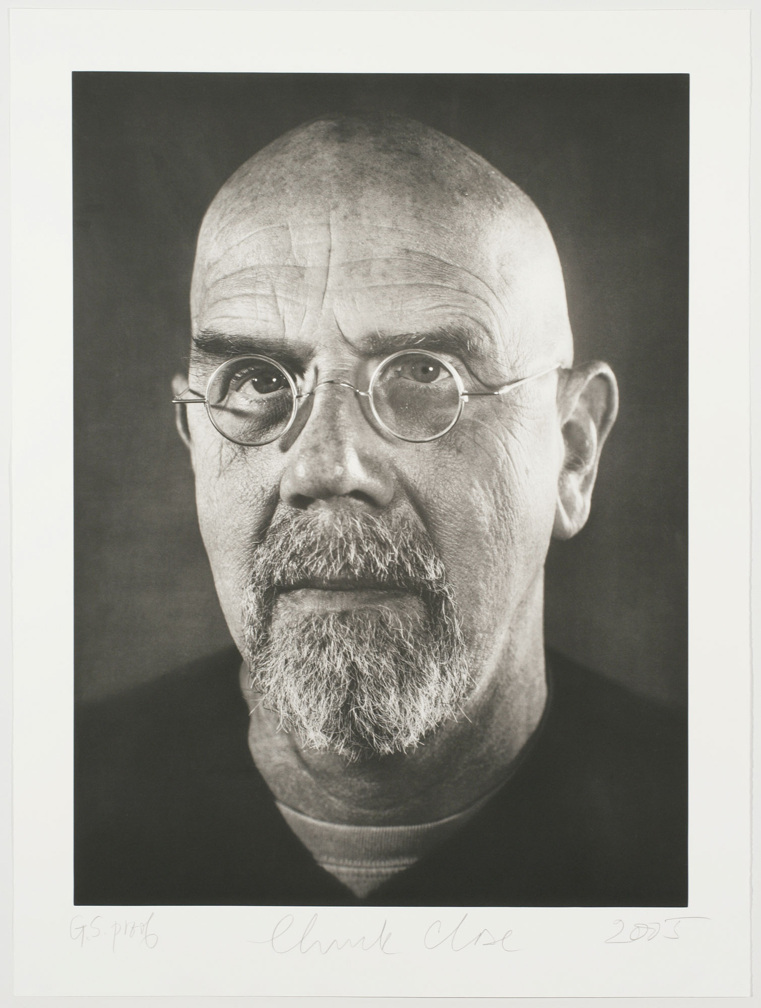 Self-portrait/photogravure by Chuck Close