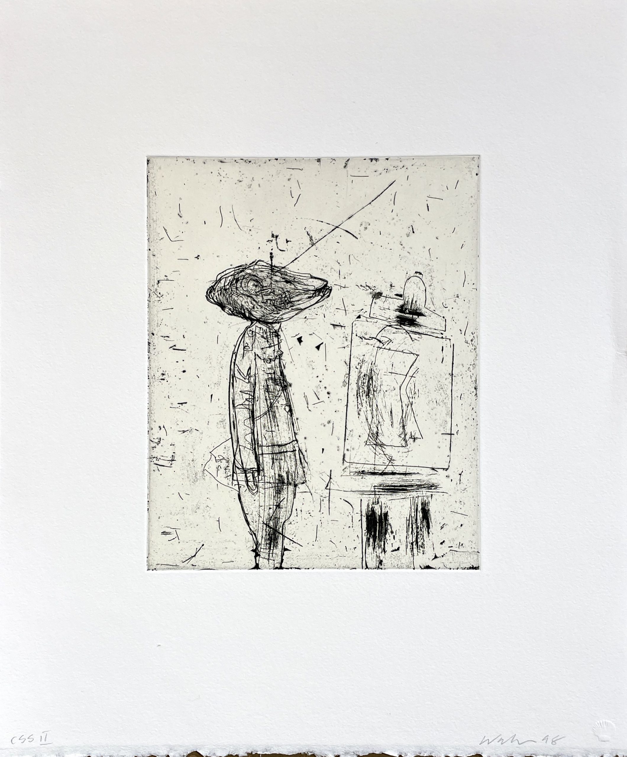 Untitled (Soldier and Easel) by John Walker