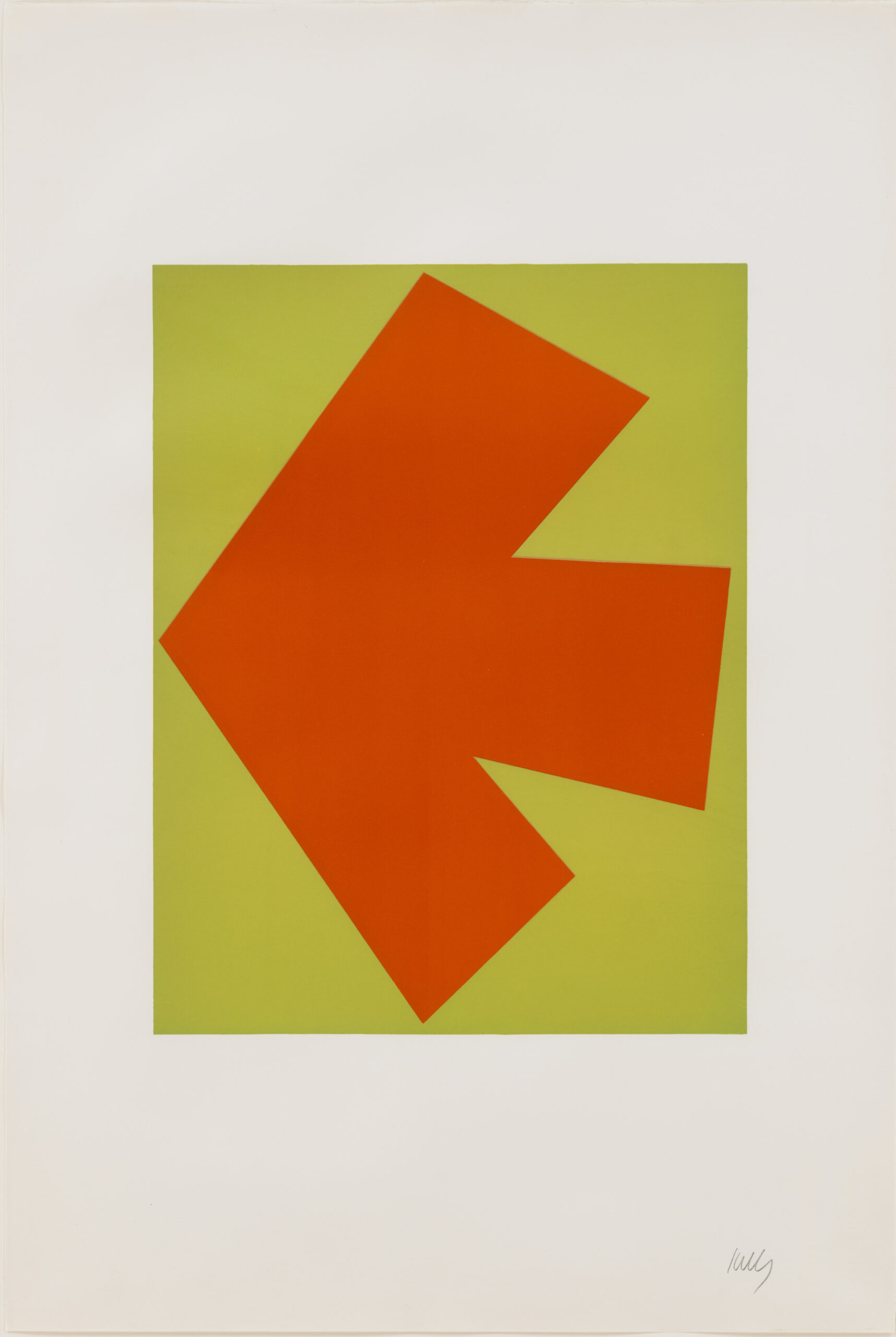 Orange Over Green by Ellsworth Kelly