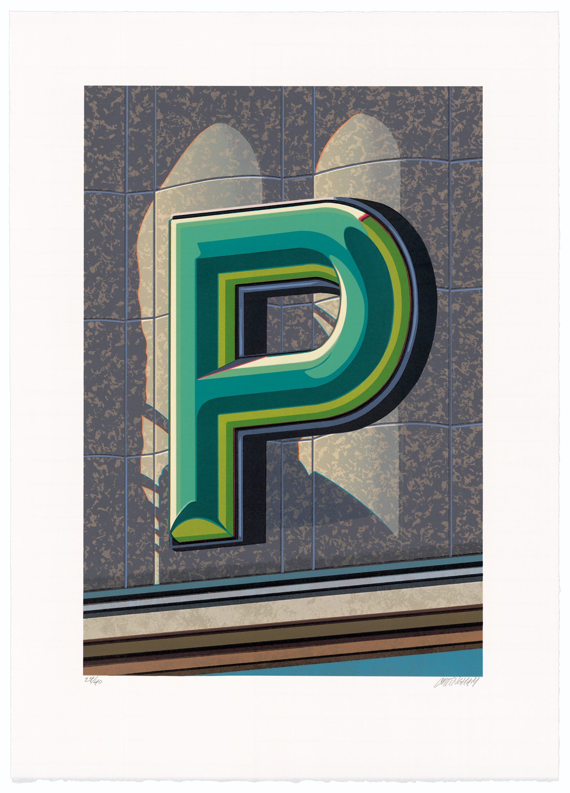 An American Alphabet: P by Robert Cottingham