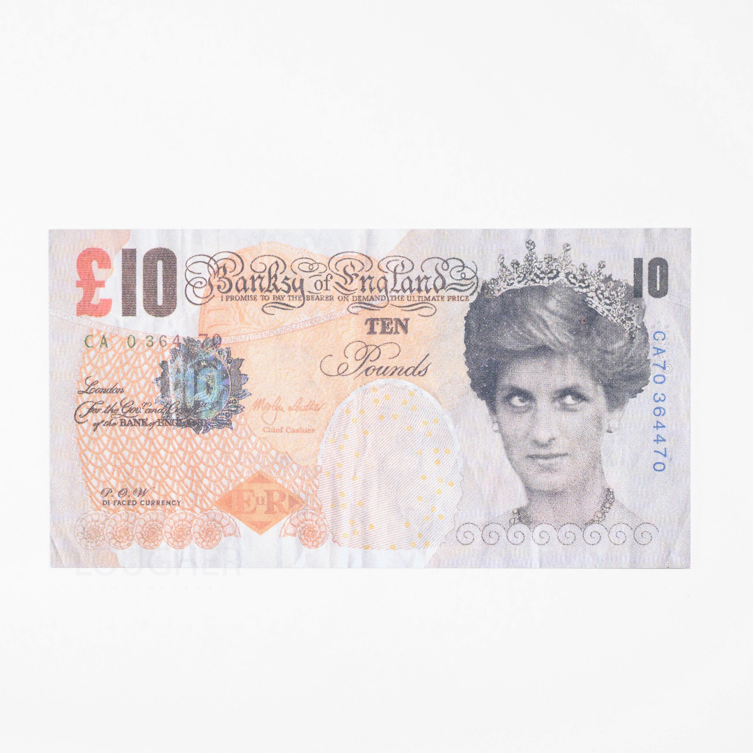 Di-faced Tenner by Banksy