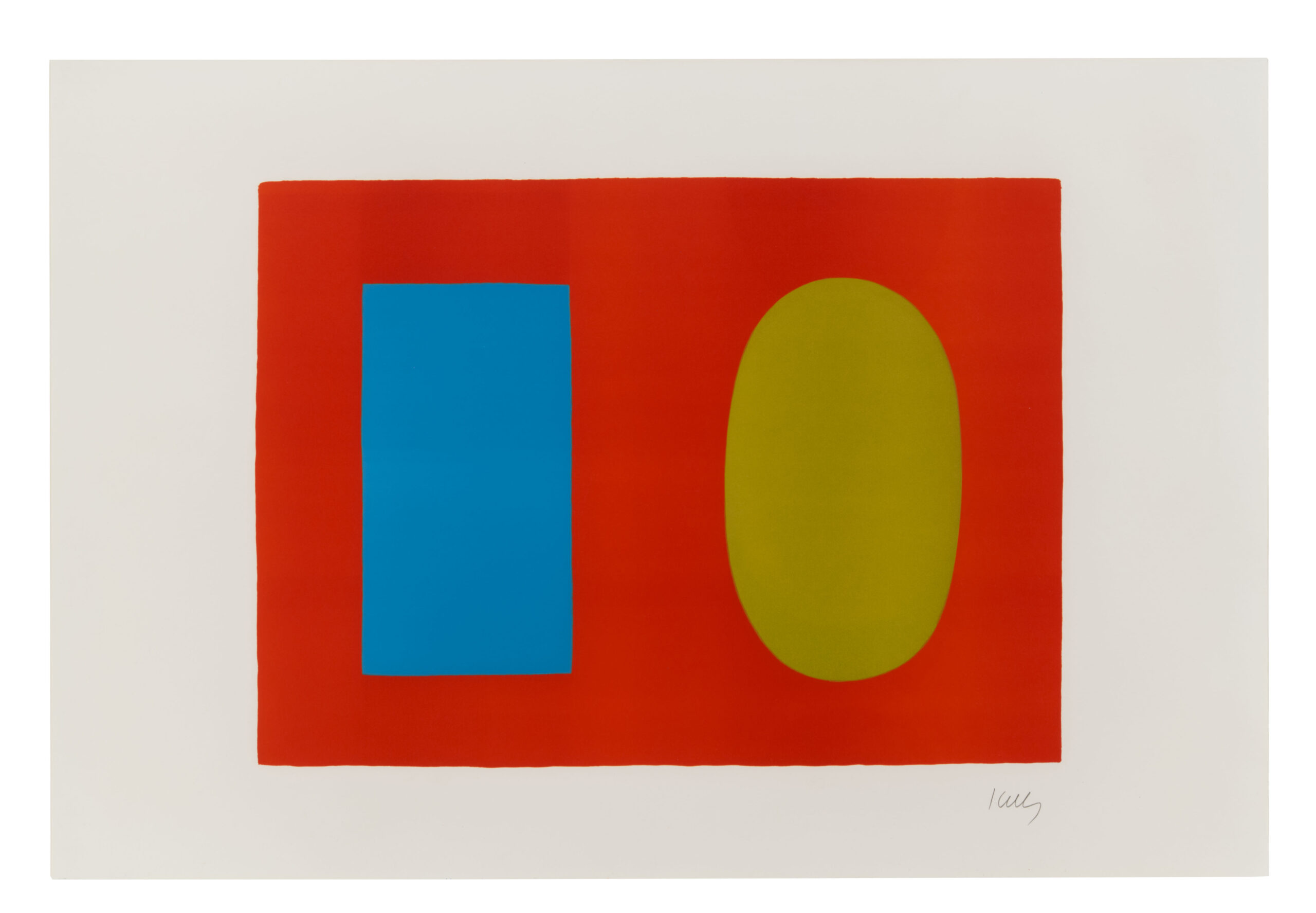 Blue And Green Over Orange by Ellsworth Kelly