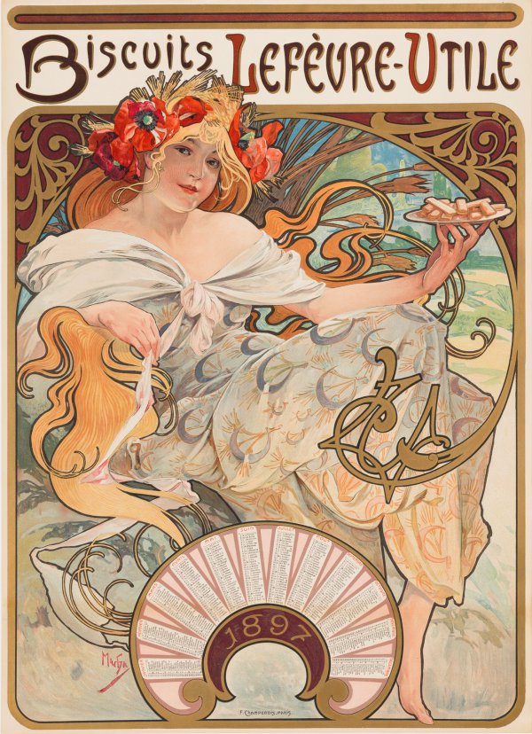 Biscuits LefÈvre-utile by Alphonse Mucha