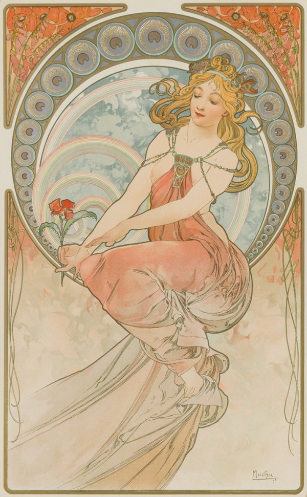 Painting by Alphonse Mucha