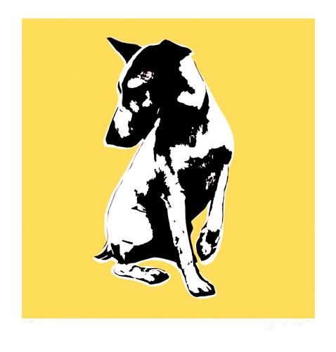 His Master’s Voiceless (yellow) by Blek Le Rat