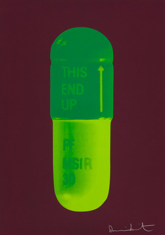 The Cure – Chocolate/emerald Green/lime Green by Damien Hirst