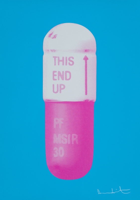 The Cure – Vivid Blue/cloudy Pink/candy Floss Pink by Damien Hirst