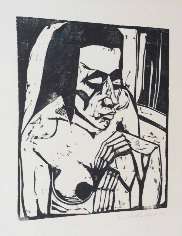 Hockende (Crouching Woman) by Erich Heckel