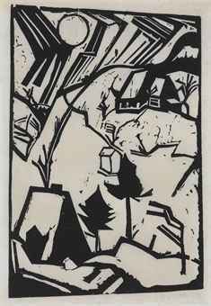 Schneetreiben (driving Snow) by Erich Heckel