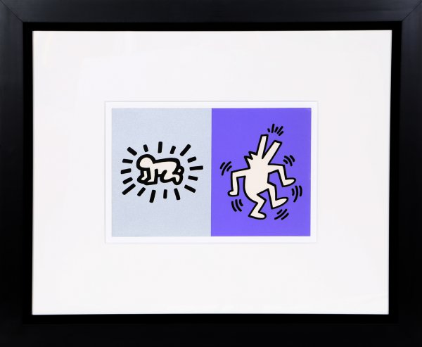 Memorial Tribute Invitation Framed by Keith Haring