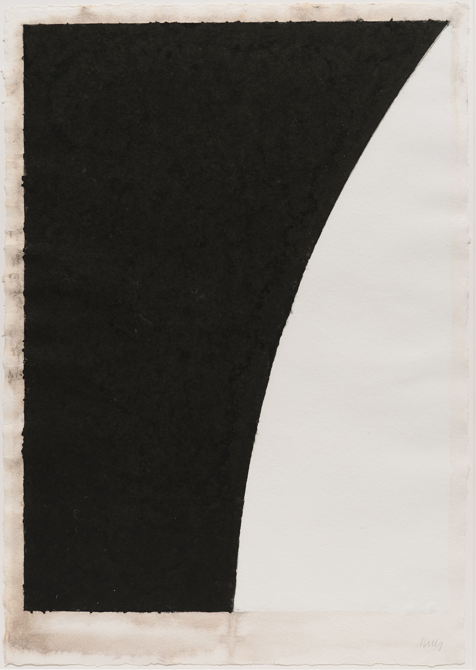 Colored Paper Image Vi (White Curve with Black Ii) by Ellsworth Kelly