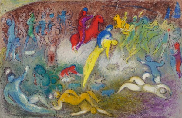 EnlÈvement De ChloÉ by Marc Chagall