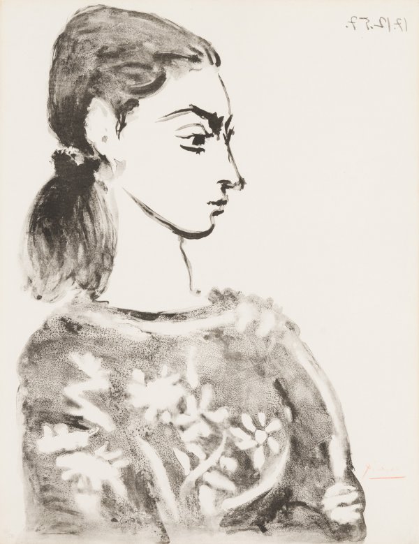 Femme Au Corsage À Fleurs by Pablo Picasso