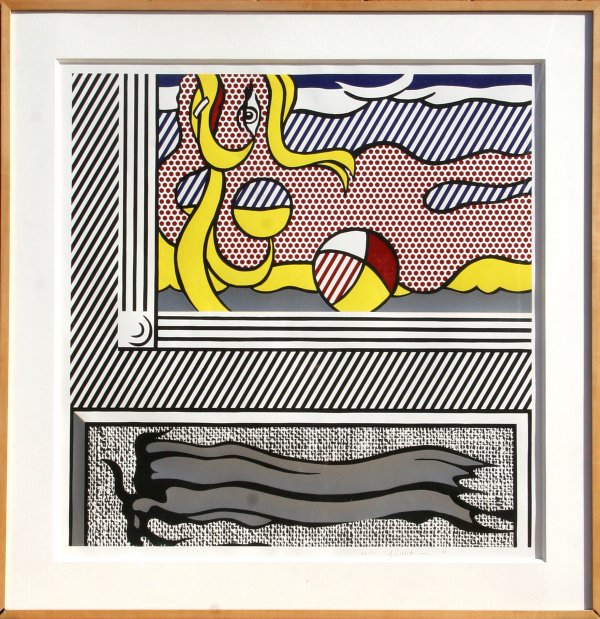 Two Paintings: Beach Ball by Roy Lichtenstein