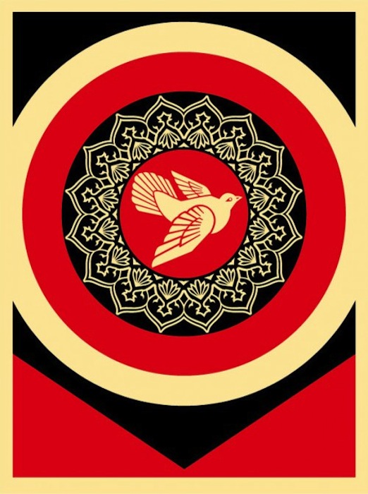 Obey Dove Red by Shepard Fairey