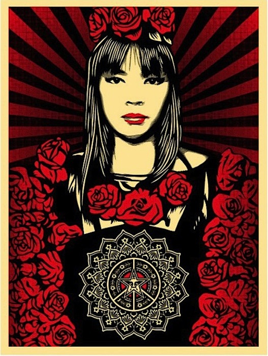 Rose Girl by Shepard Fairey