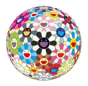 Flowerball (3-d) Blood by Takashi Murakami