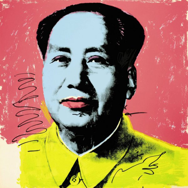 Mao, Pink And Yellow by Andy Warhol