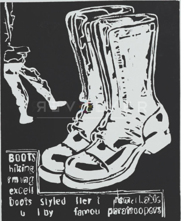 Paratrooper Boots (negative) by Andy Warhol