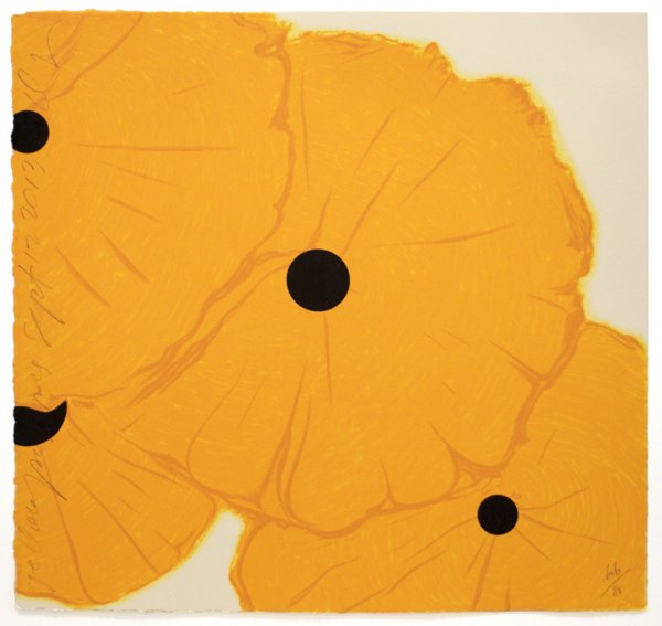 Yellow Poppies Sept 12, 2013 by Donald Sultan