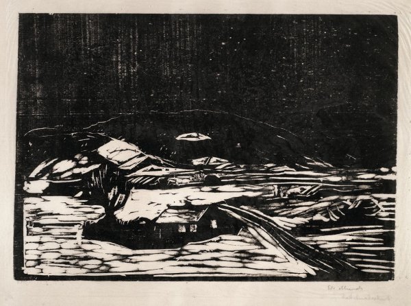 Snølandskap (winter Landscape) by Edvard Munch