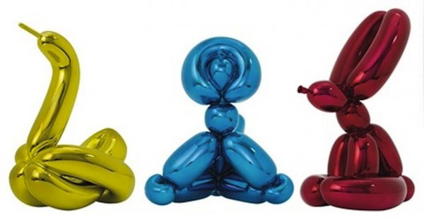 Balloon Animals – Swan, Monkey & Rabbit by Jeff Koons