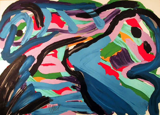 Floating In A Landscape by Karel Appel