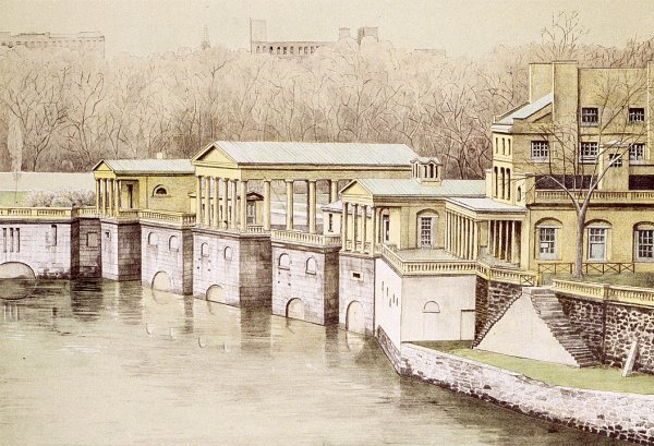 Old Waterworks, Philadelphia by Richard Haas