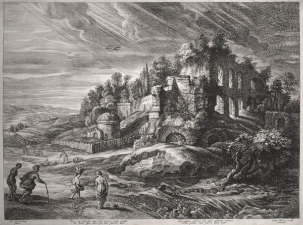 Landscape With Roman Ruins by Schelte Adams Bolswert