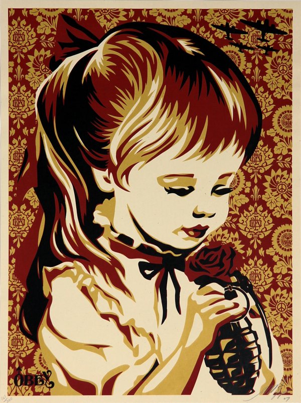 War By Numbers (Red) by Shepard Fairey