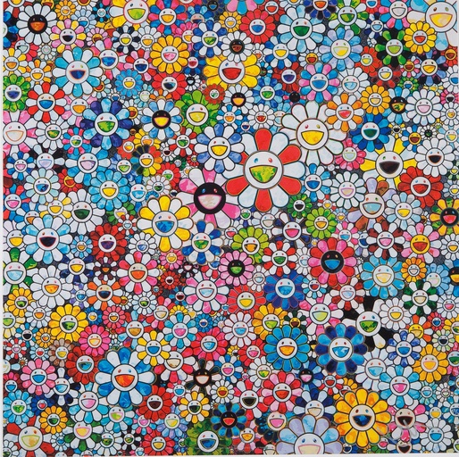 Flowers With Smiley Faces by Takashi Murakami