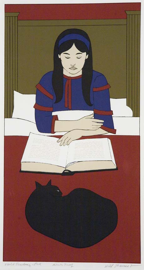 Child Reading – Red by Will Barnet