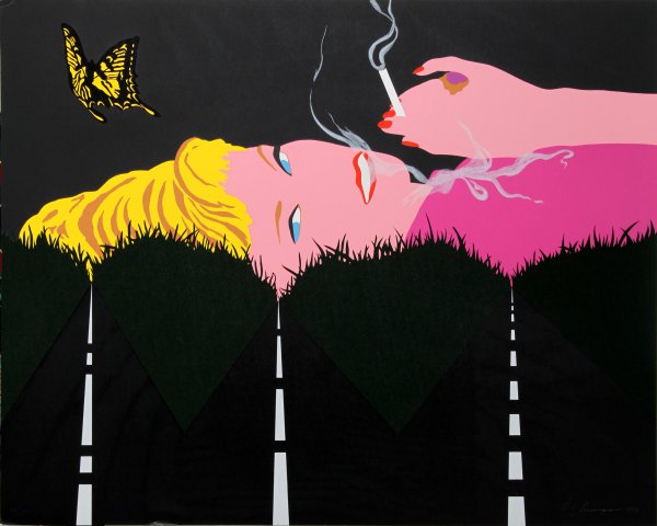 Smoking Blonde by Allan D'Arcangelo