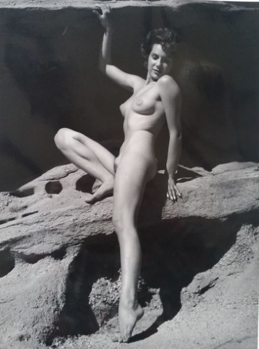 Nu Assise Sur Rocher by Andre De Dienes