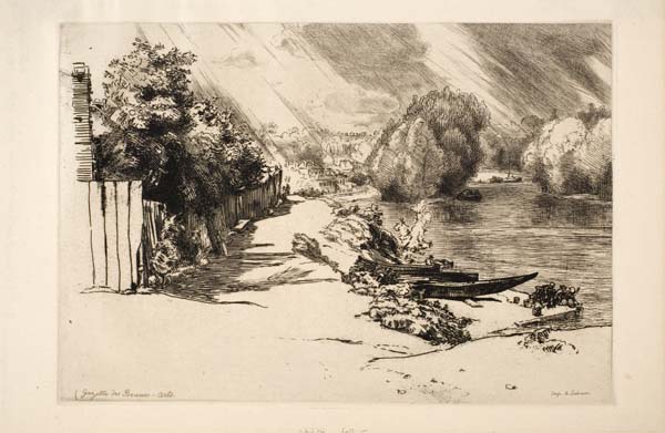 La Seine Au Bas Meudon by Félix Bracquemond