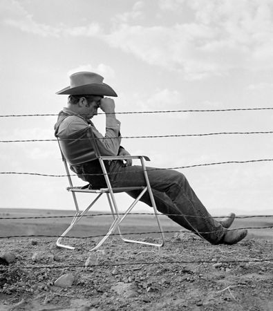 James Dean Seated by Frank Worth