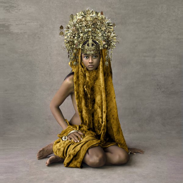 Young Woman With Marriage Ceremony Headpiece by Fred Stichnoth