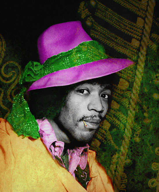 Jimi With Hat by Gered Mankowitz