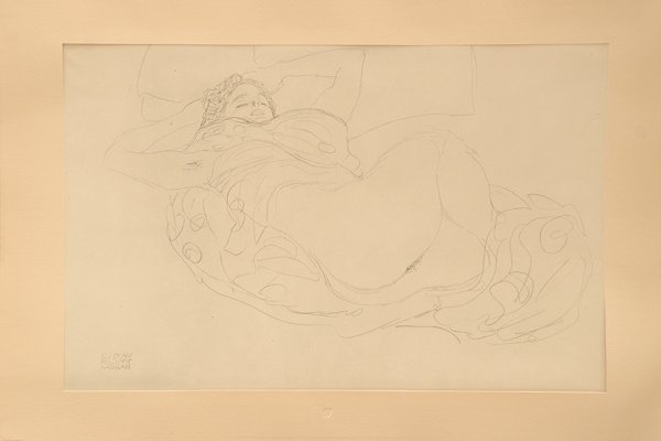 Liegender, Weiblicher Akt. Lying, Female Nude. by Gustav Klimt