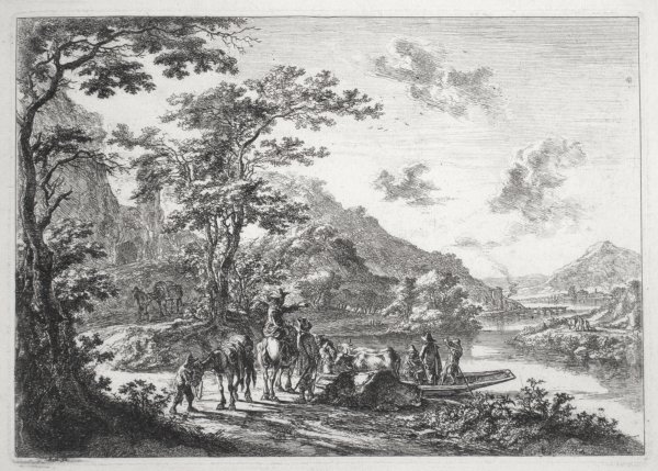 View Of The Tiber With Country Landscape by Jan Both