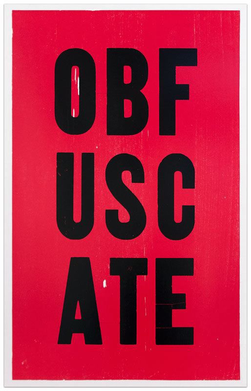 Obfuscate by Kay Rosen