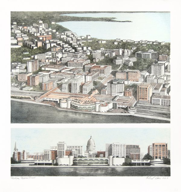 Madison, Monona Terrace by Richard Haas