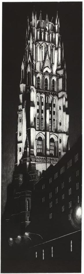 Night View Of Riverside Church by Richard Haas