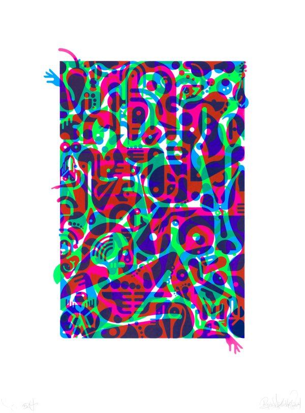 Untitled (fluorescent Women Parts) 2 by Ryan McGinness