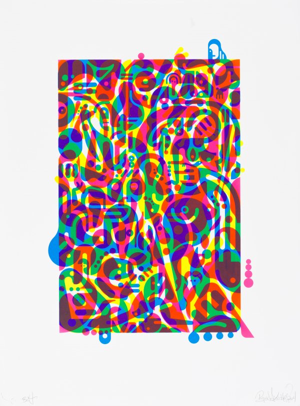 Untitled (fluorescent Women Parts) 3 by Ryan McGinness