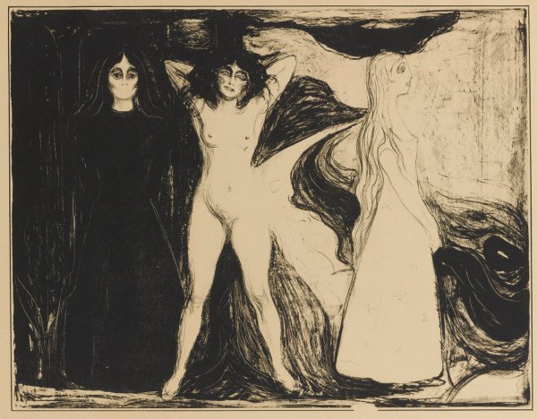 Das Weib (woman/sphinx) by Edvard Munch