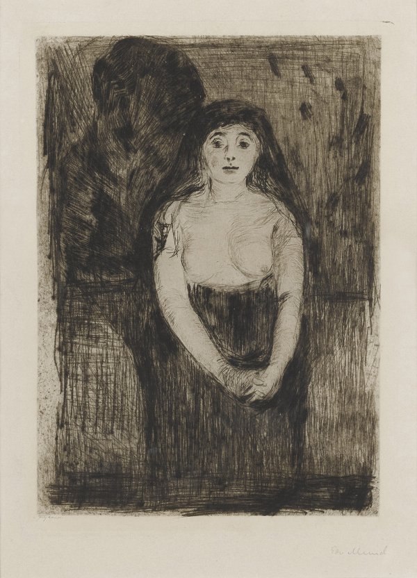 Modellstudie (study Of A Model) by Edvard Munch