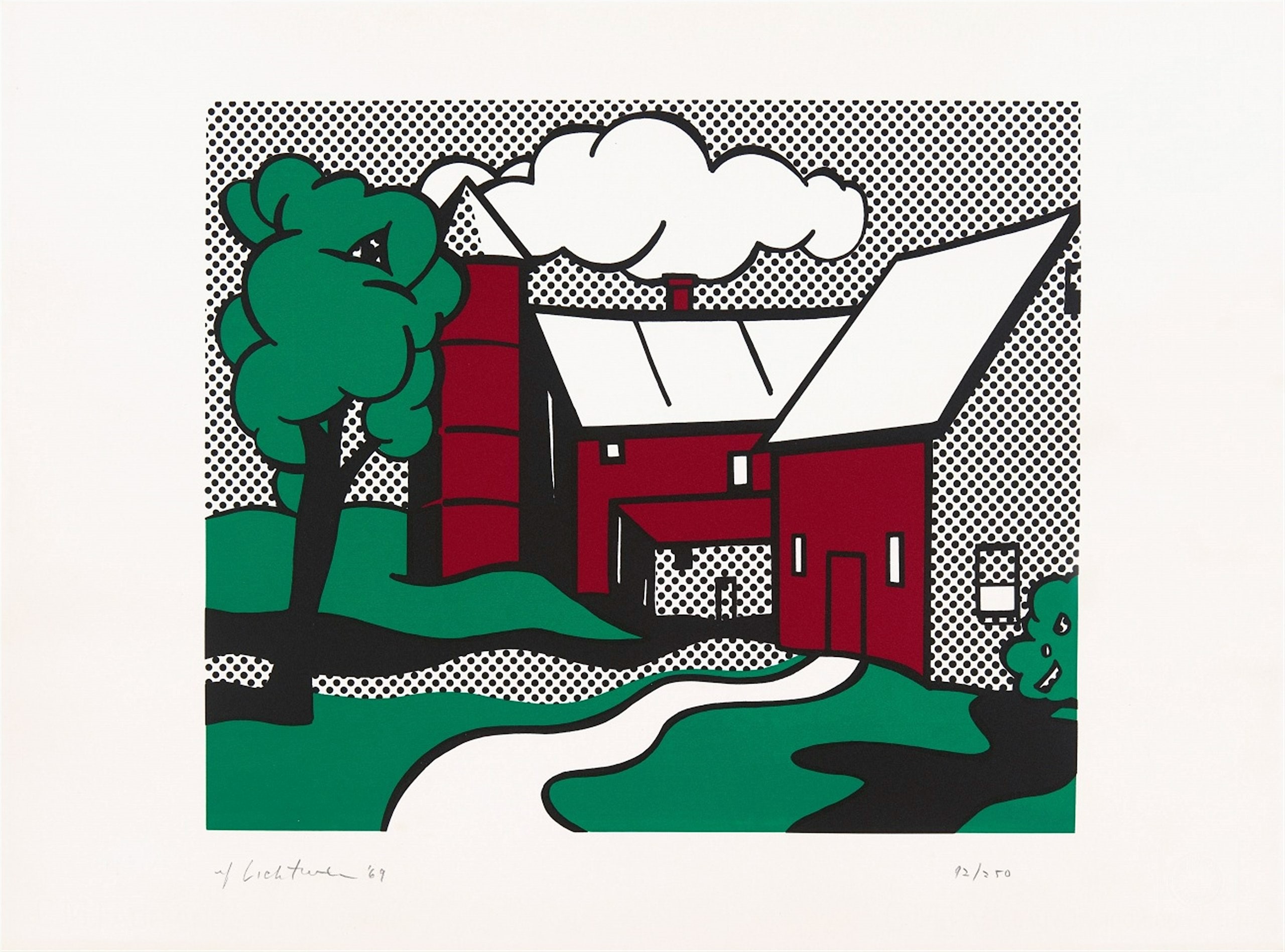 Red Barn by Roy Lichtenstein