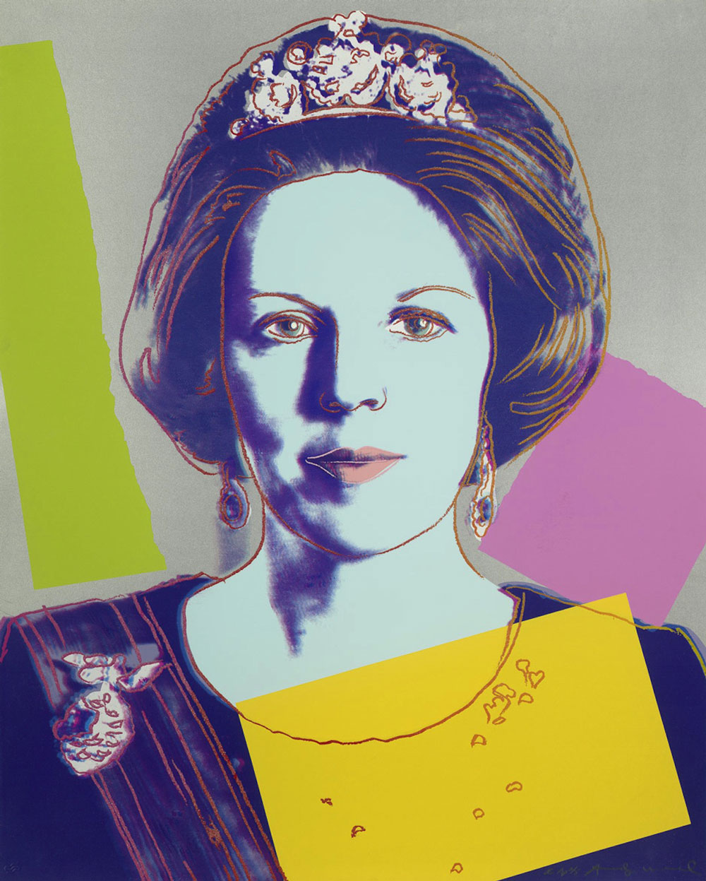 Queen Beatrix Of The Netherlands (fs Ii.340) by Andy Warhol