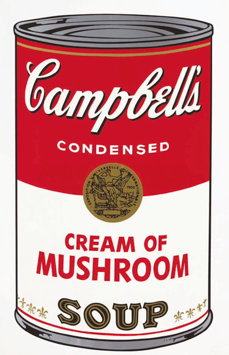 Campbell’s Soup I: Cream Of Mushroom by Andy Warhol